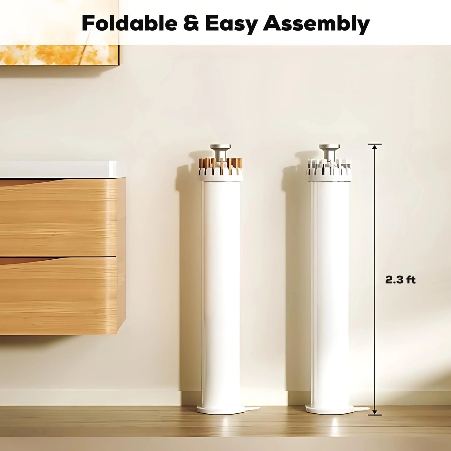 Foldable view of drying rack