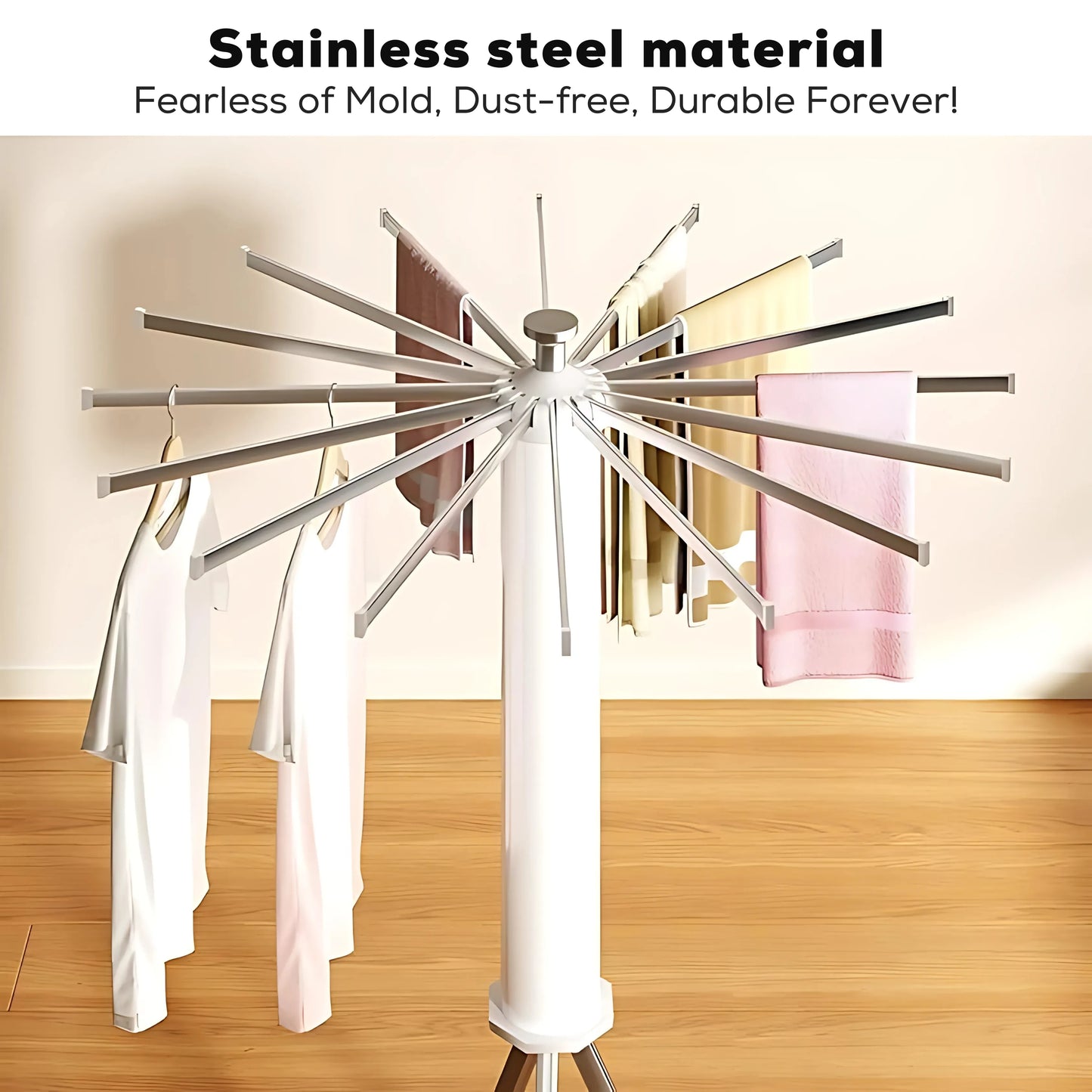 Stainless Steel material of 360 Drying Rack