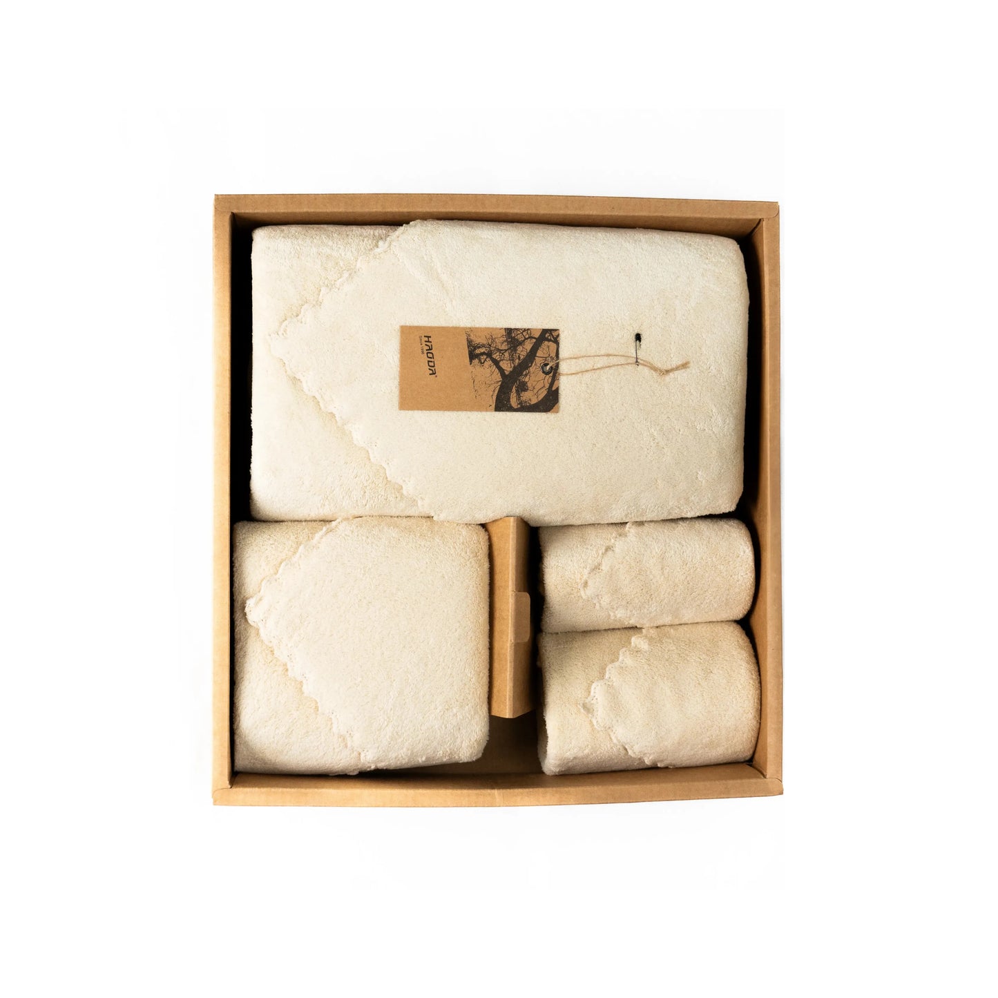 Light cream Soft Craze towel set