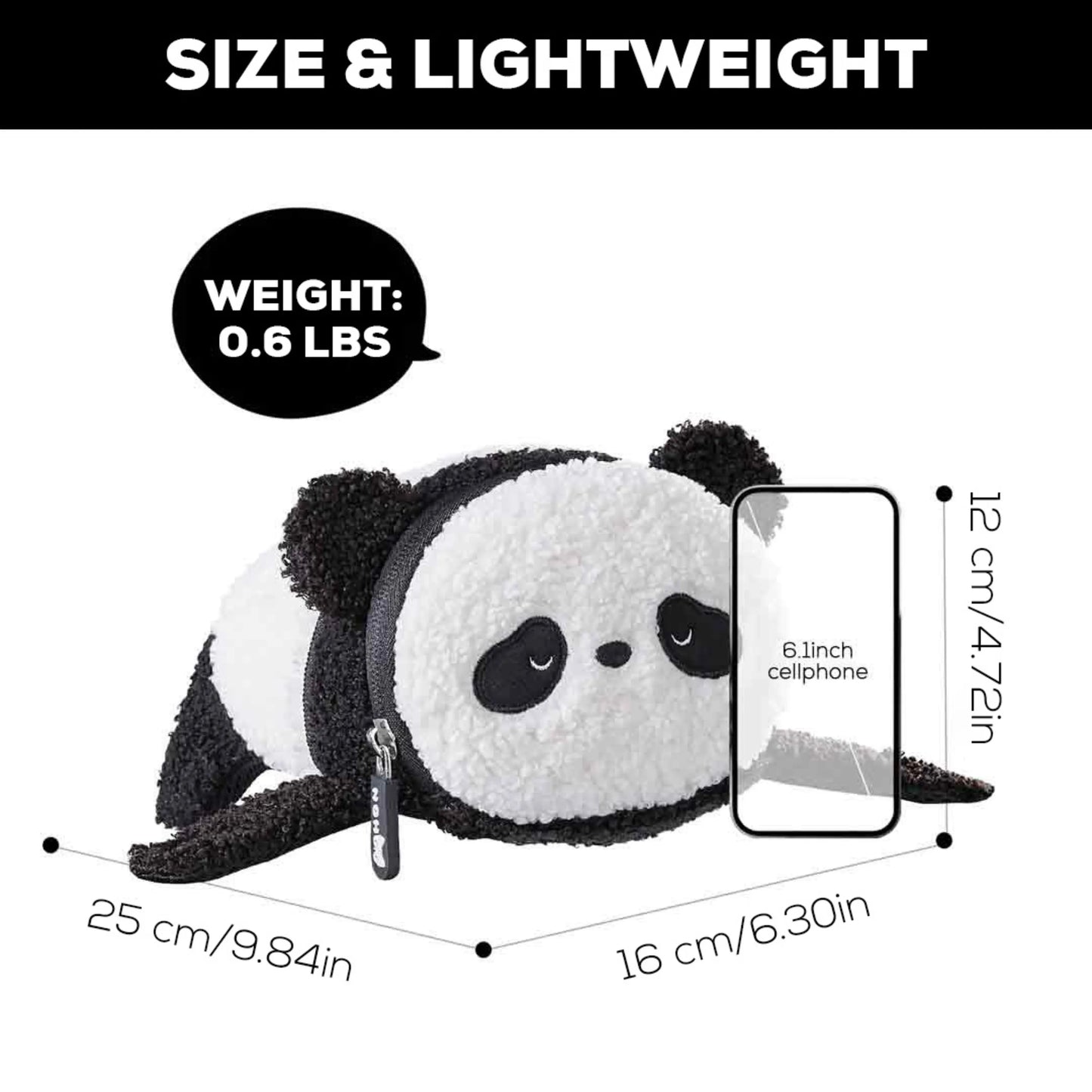 Small sling bag for panda lovers – fun and functional