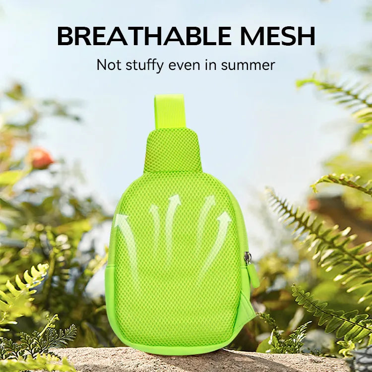 Cute sling bag for kids featuring a vibrant dinosaur design