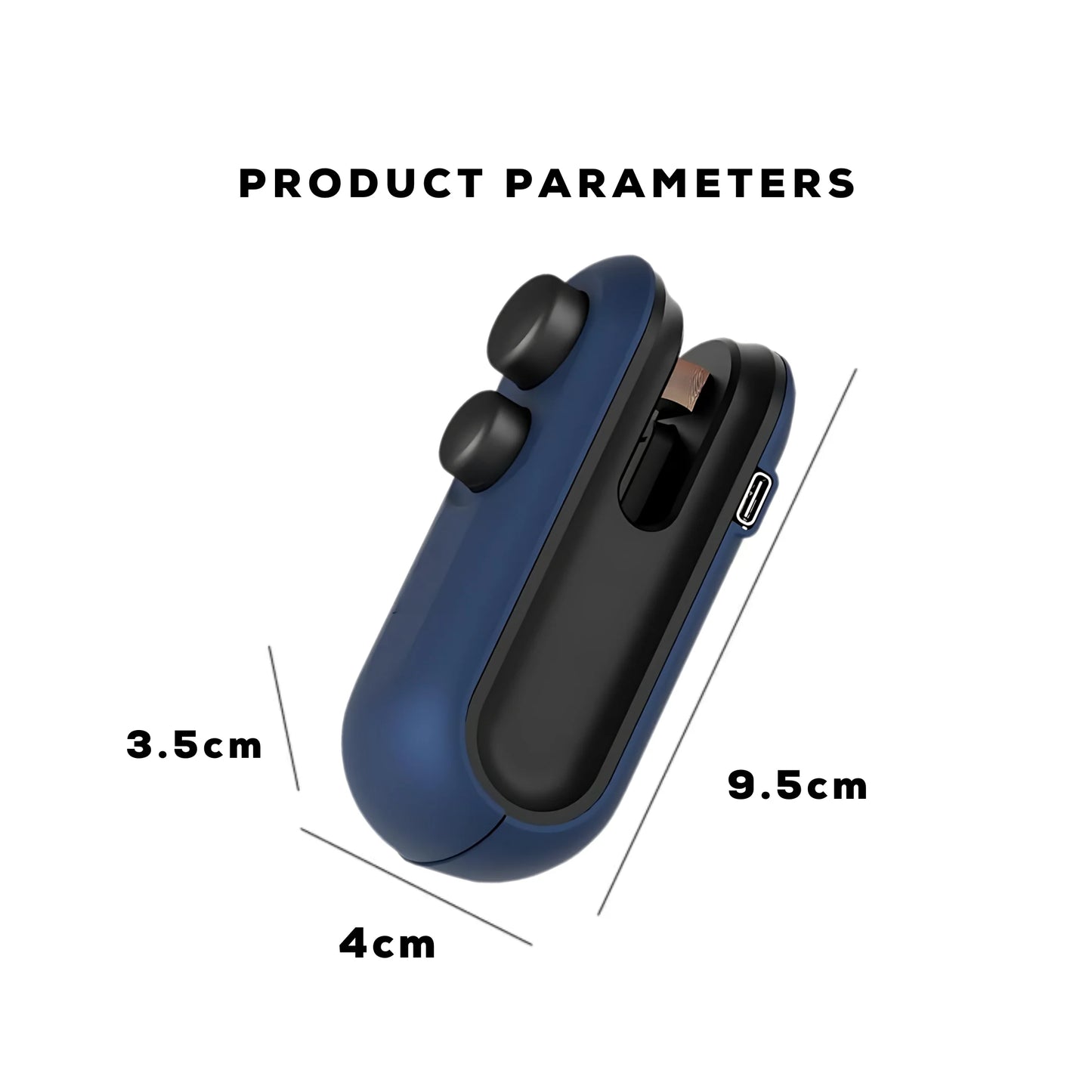 2-in-1 sealing and cutting tool dimension