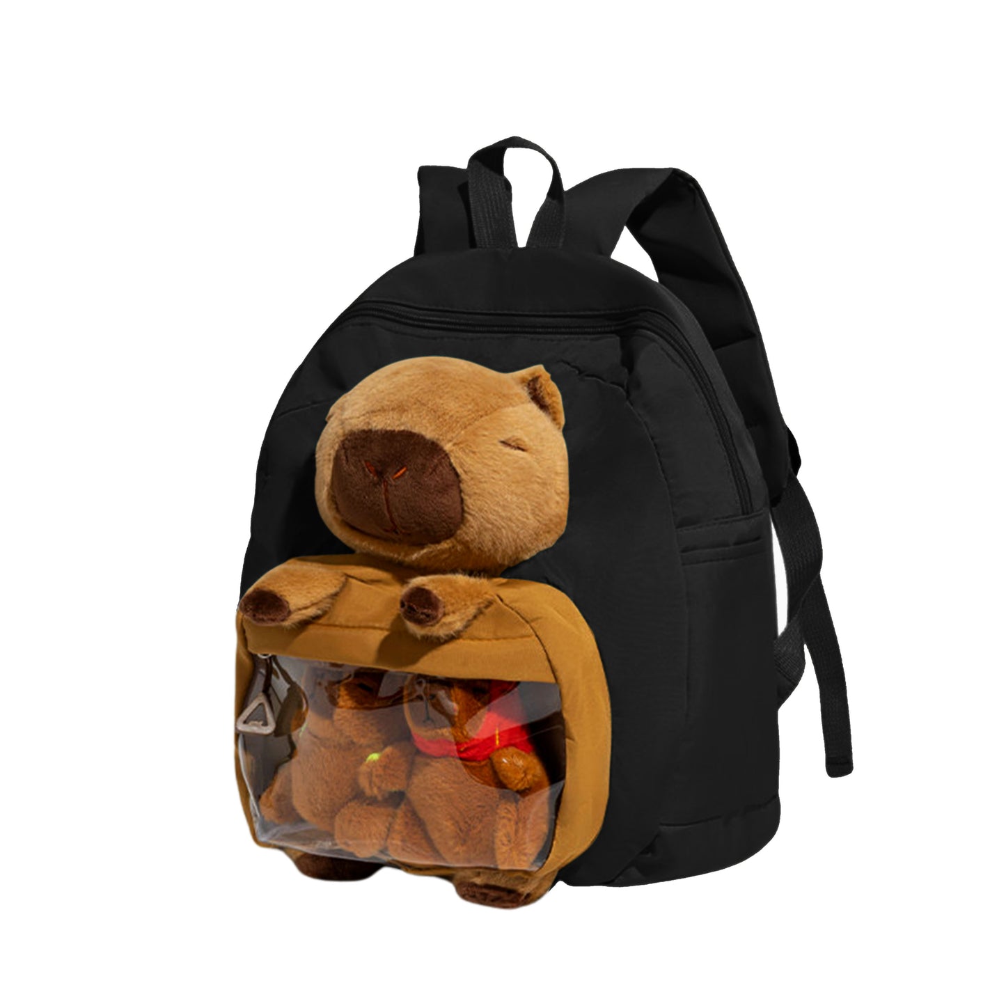 Cuddly Buddy Backpack front view – plush kids school bag