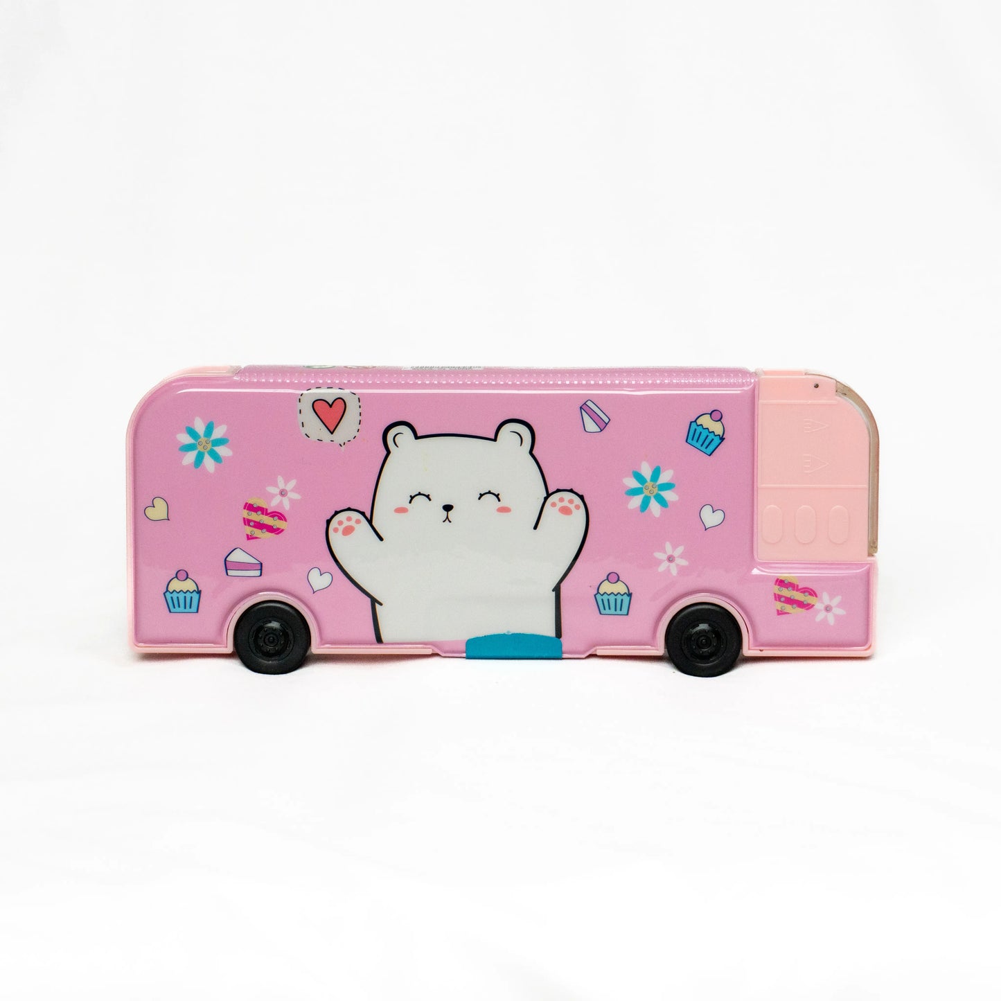 pink bus pencil box for boys