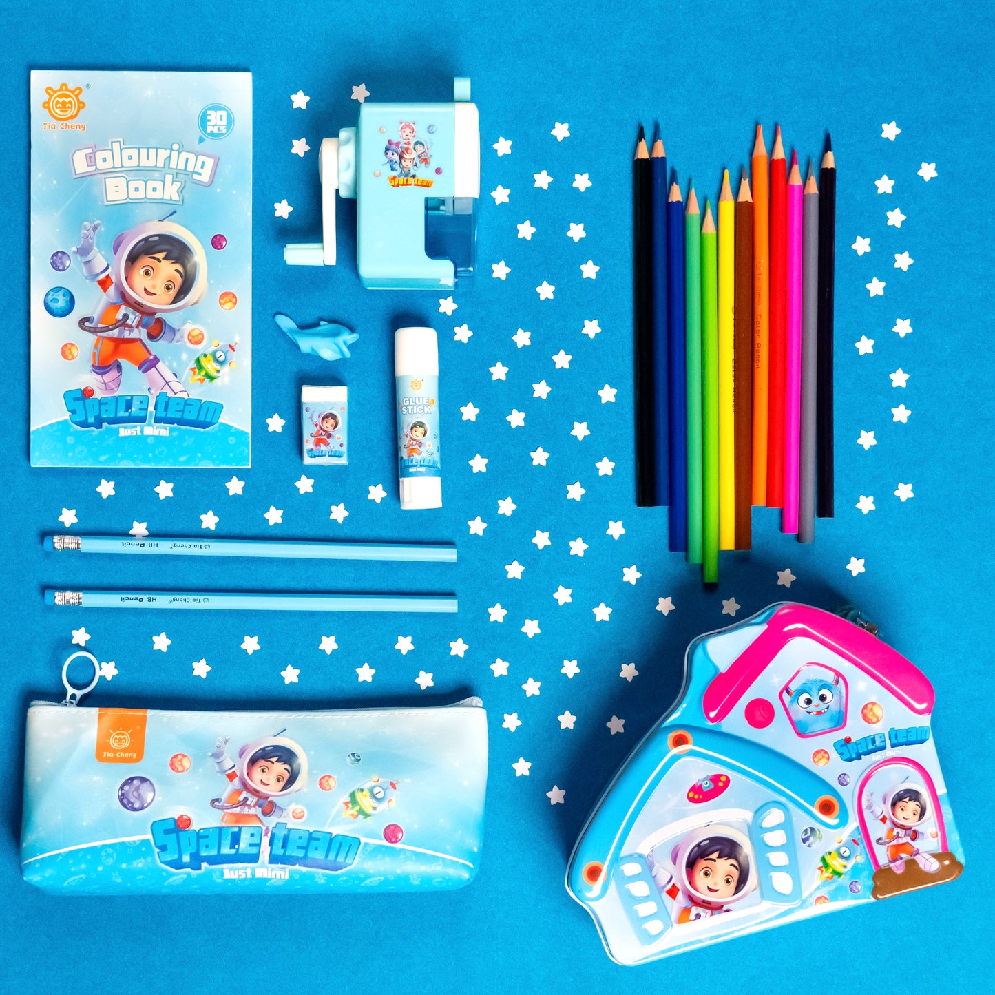 Space-Themed Stationery Box Set for Girls, Students, and Adults