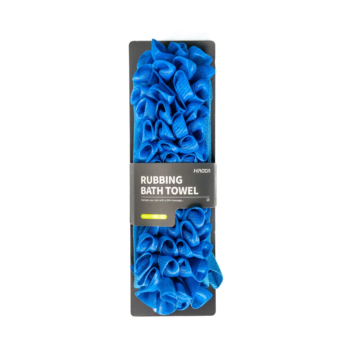 Blue glow loop neatly coiled in its package bundle.