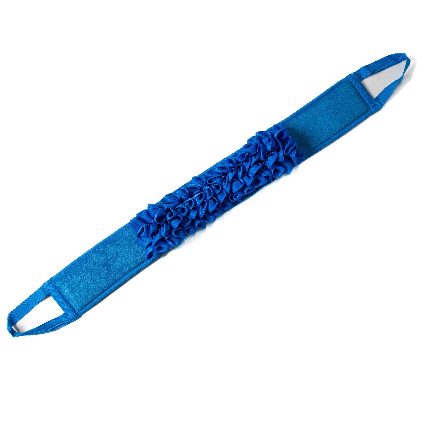 Blue glow loop fully spread out on a flat surface