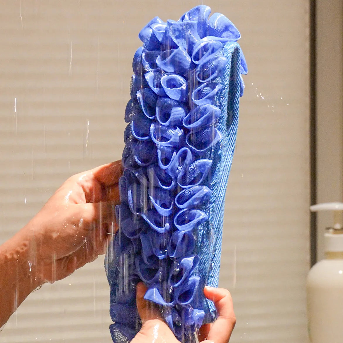 Blue glow loop neatly coiled in its package bundle.