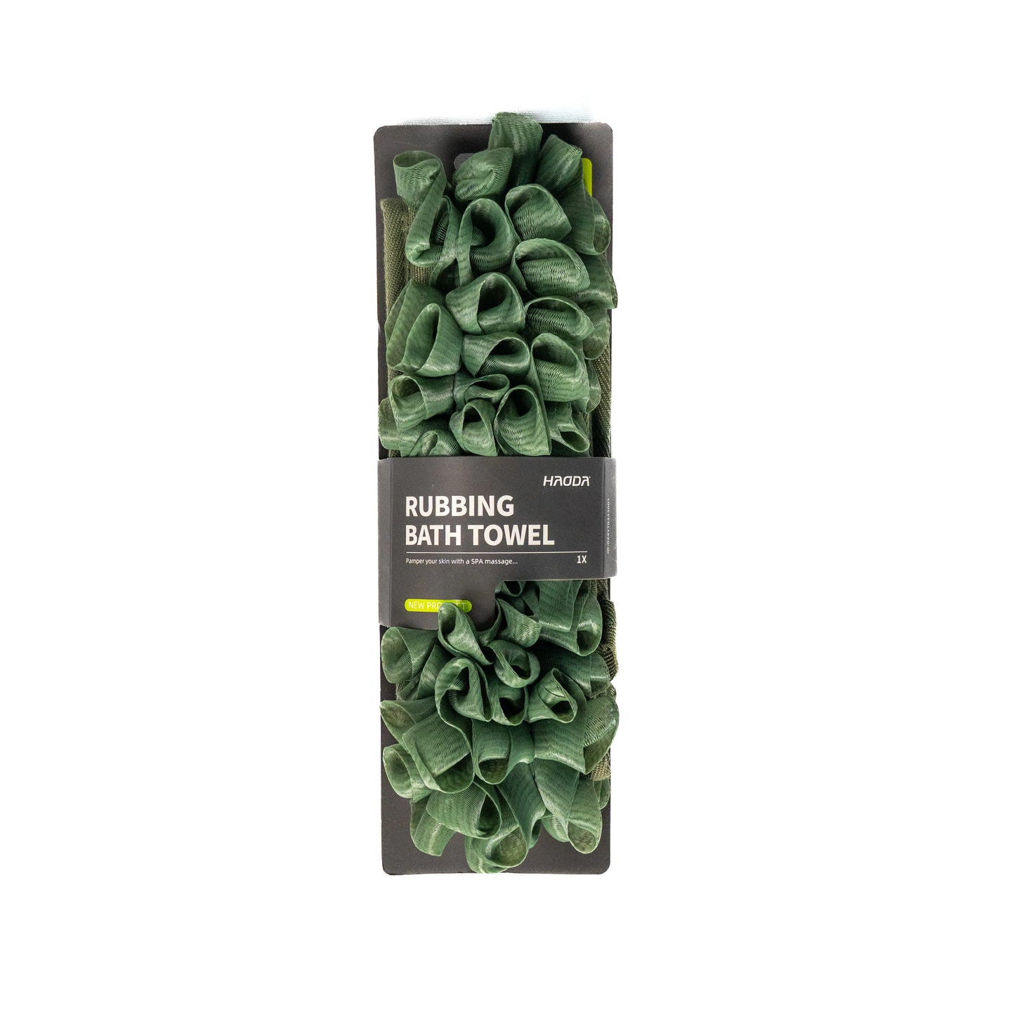 Deep green glow loop neatly coiled in its package bundle.