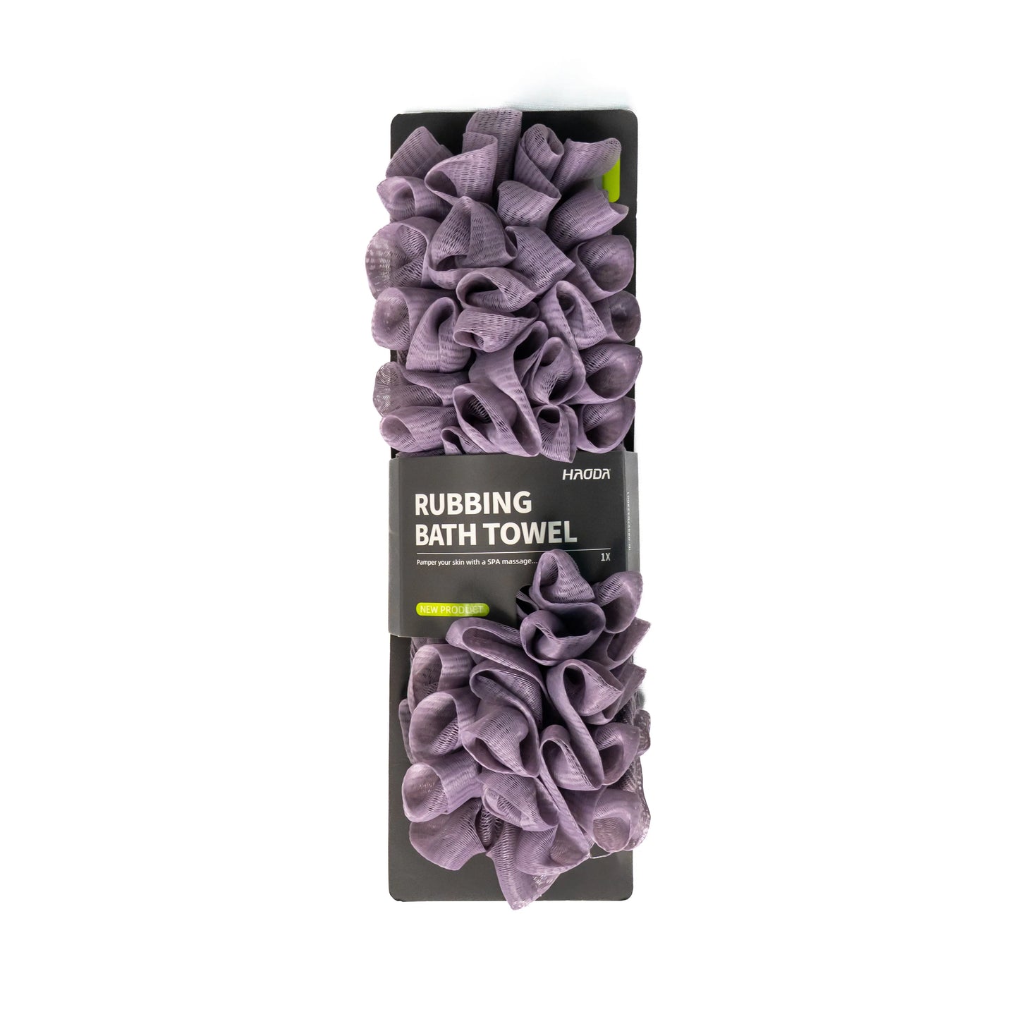 Purple glow loop neatly coiled in its package bundle.