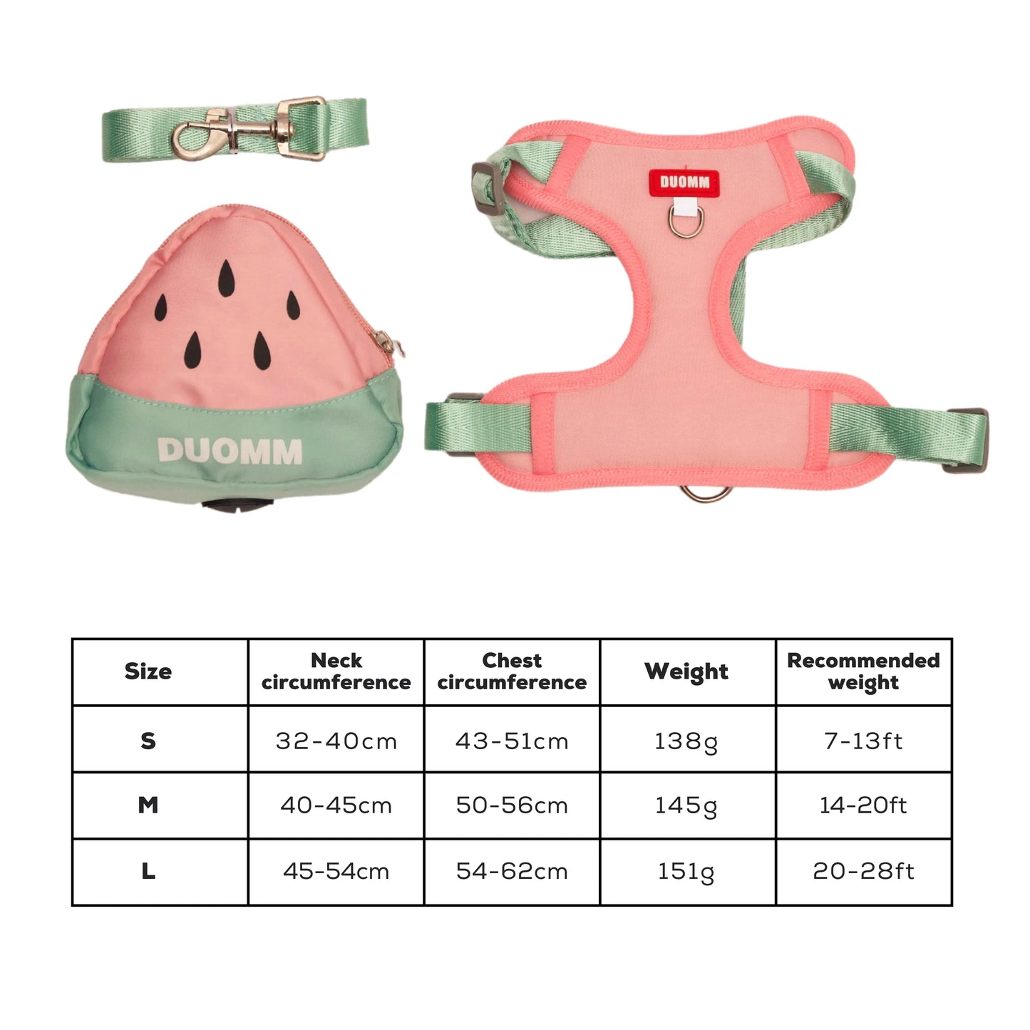 Breathable mesh dog harness measurements