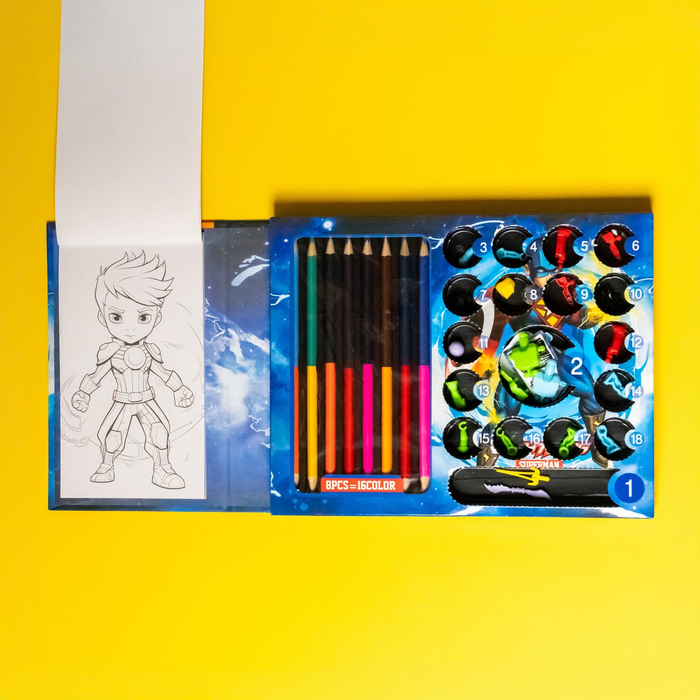 FunLab DIY Colour Pencil Kit with Collectibles – Premium Colouring Set for Kids