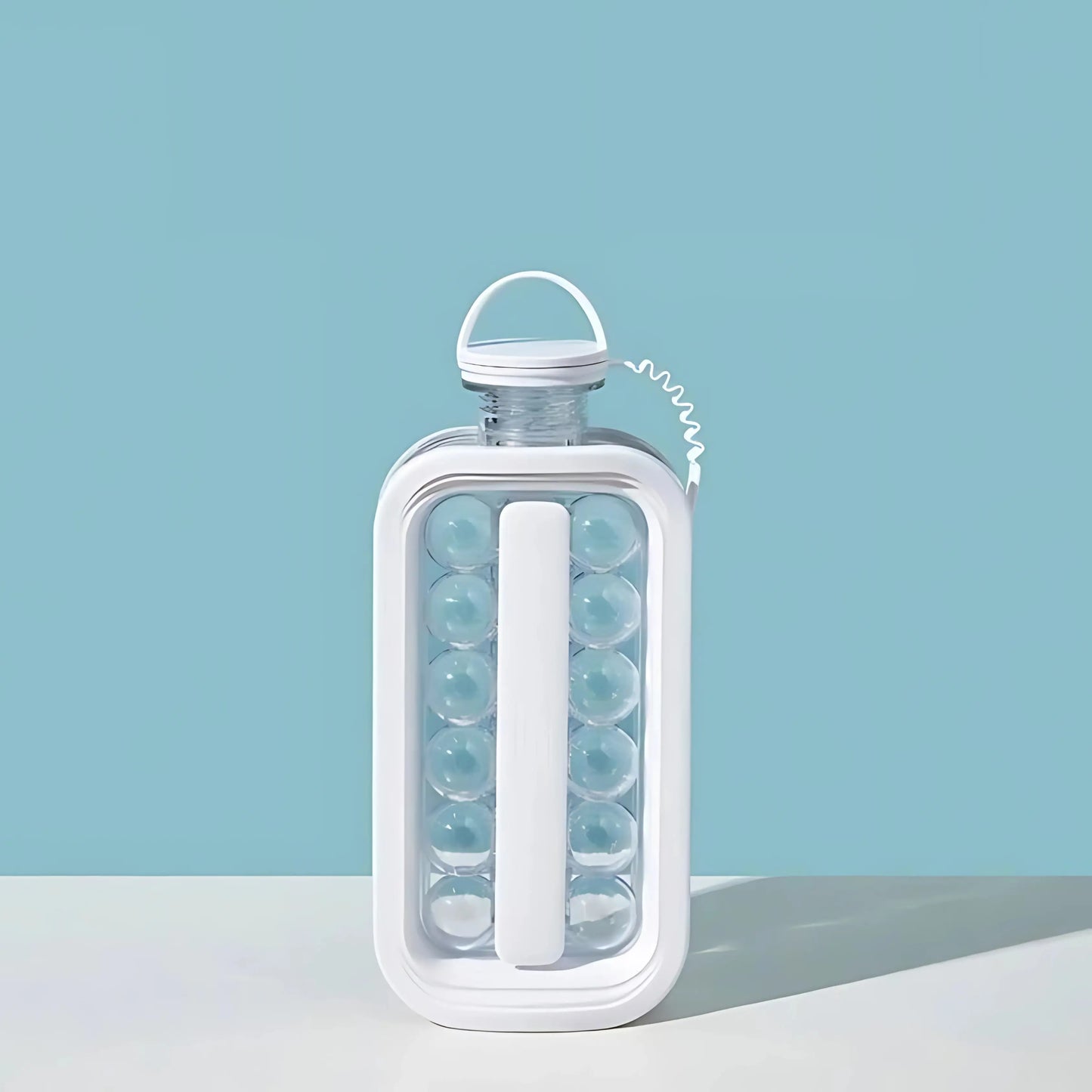 Multi-purpose ice cube molds and maker bottle, perfect for refrigerator use and transparent cubes