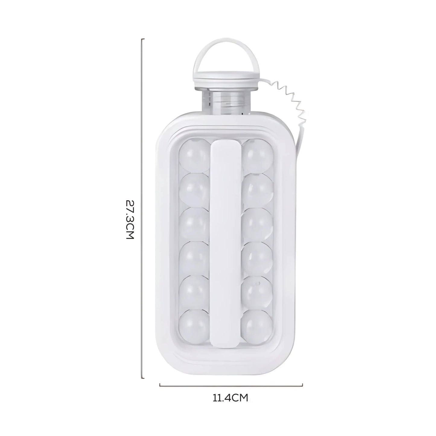 Ball ice cube maker with transparent design, BPA-free container for stylish home freezing