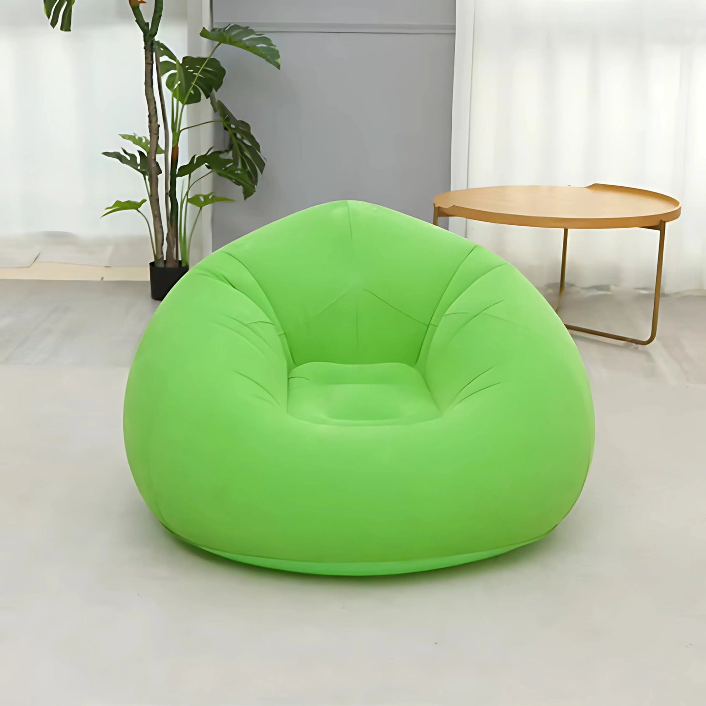 Inflatable sofa showcasing modern design and comfort