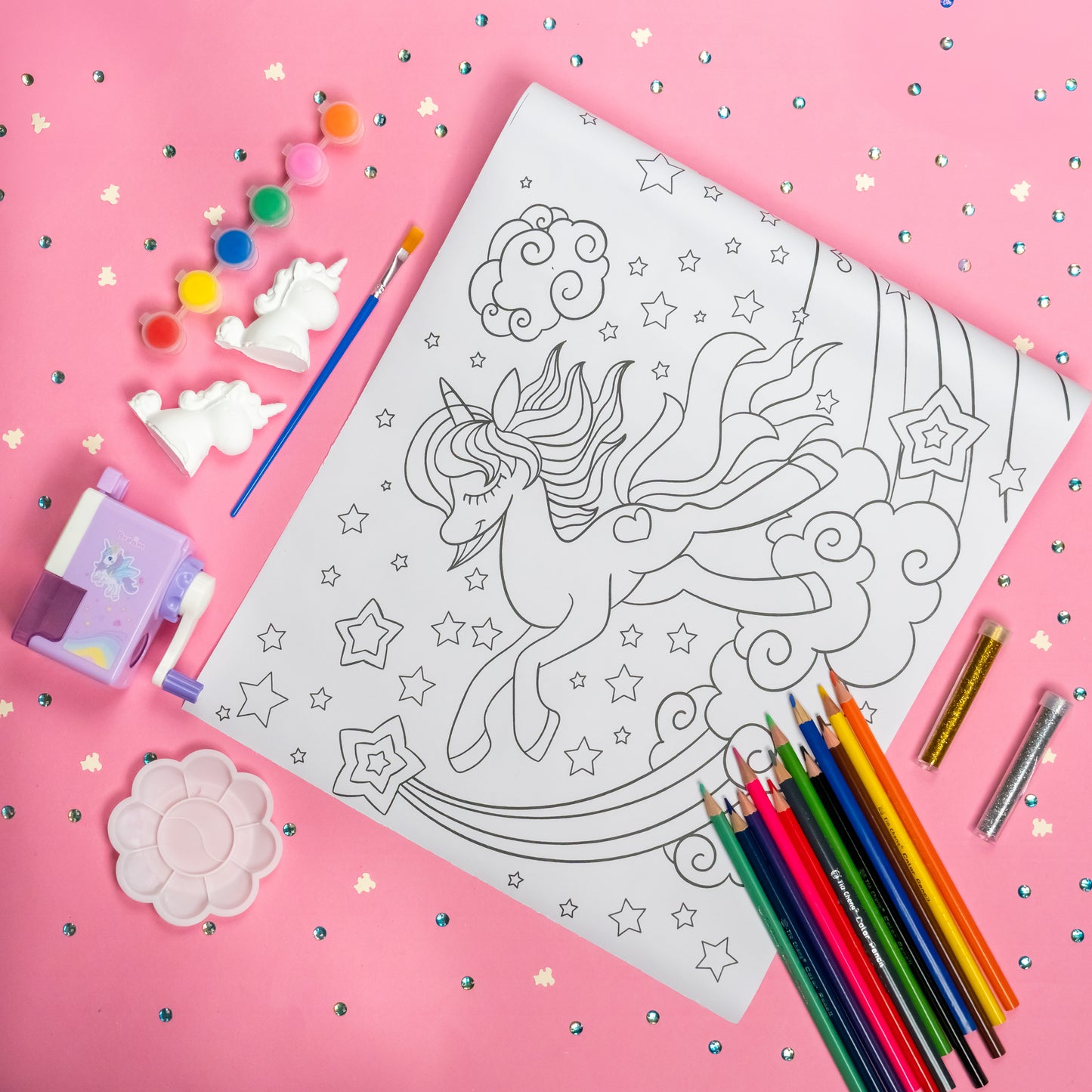 Magical Unicorn Painting Set – Colourful Poster Paint Kit for Kids