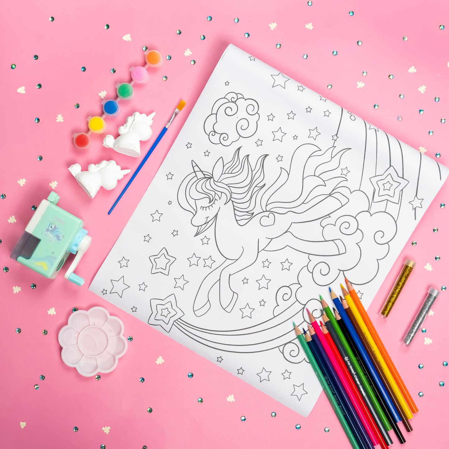 Fun Poster Paint Set with Unicorn Design – Creative Gift for Kids