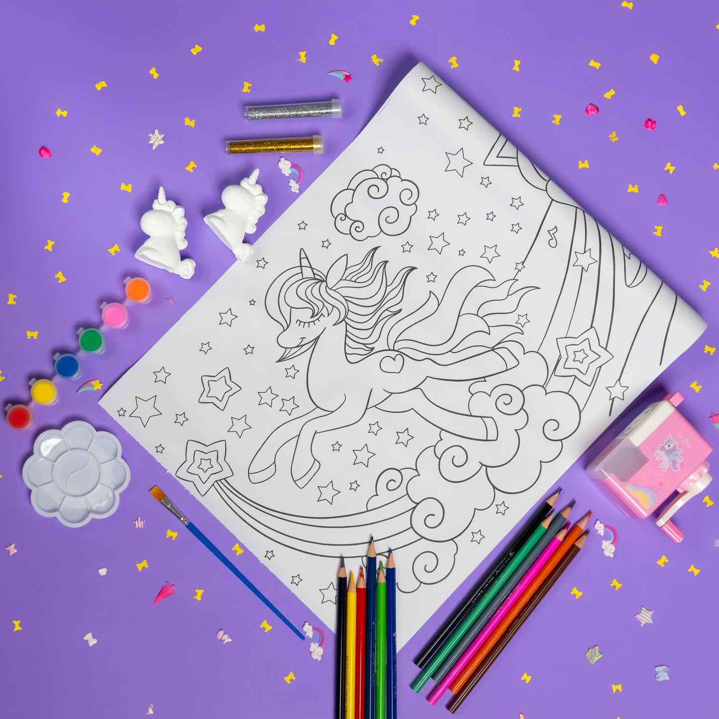 Unicorn-Themed Painting Gift Set – Complete Paint Box for Children
