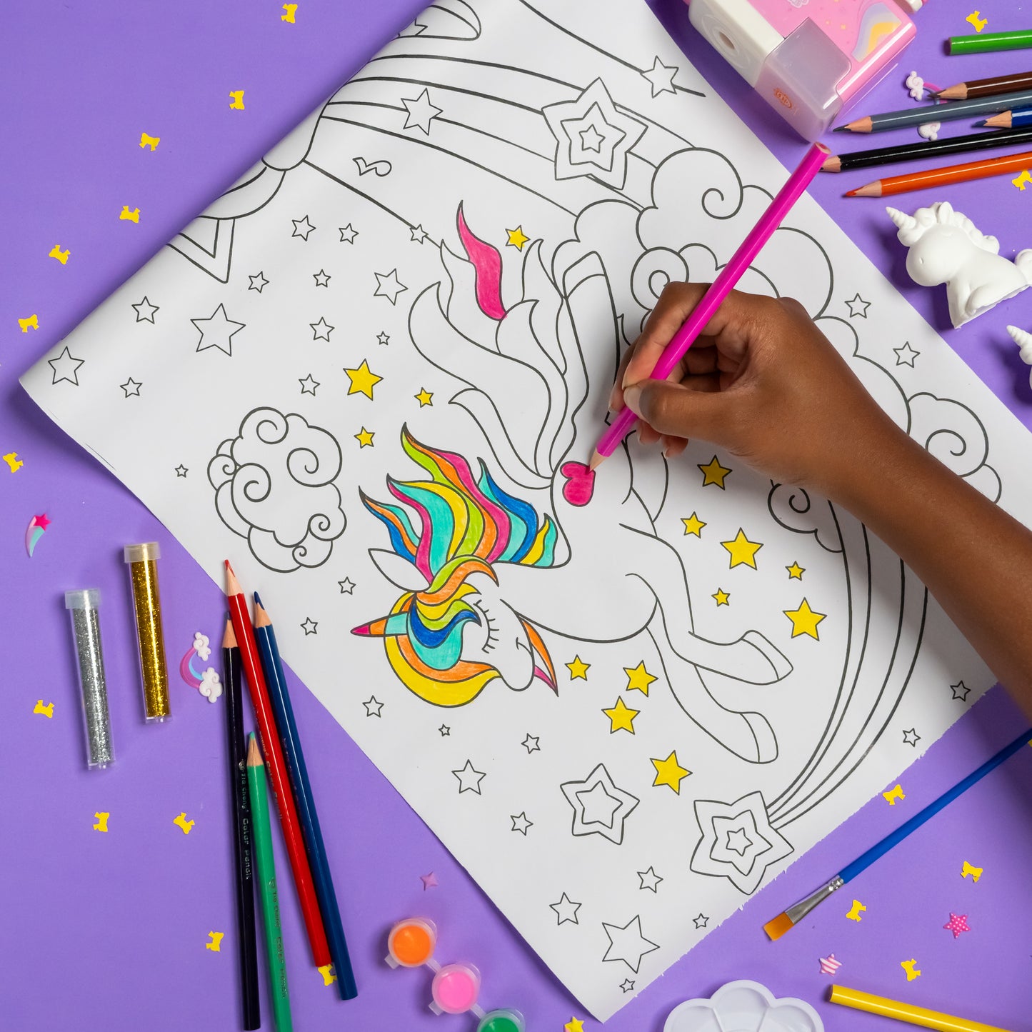 Unicorn-Themed Painting Gift Set – Complete Paint Box for Children