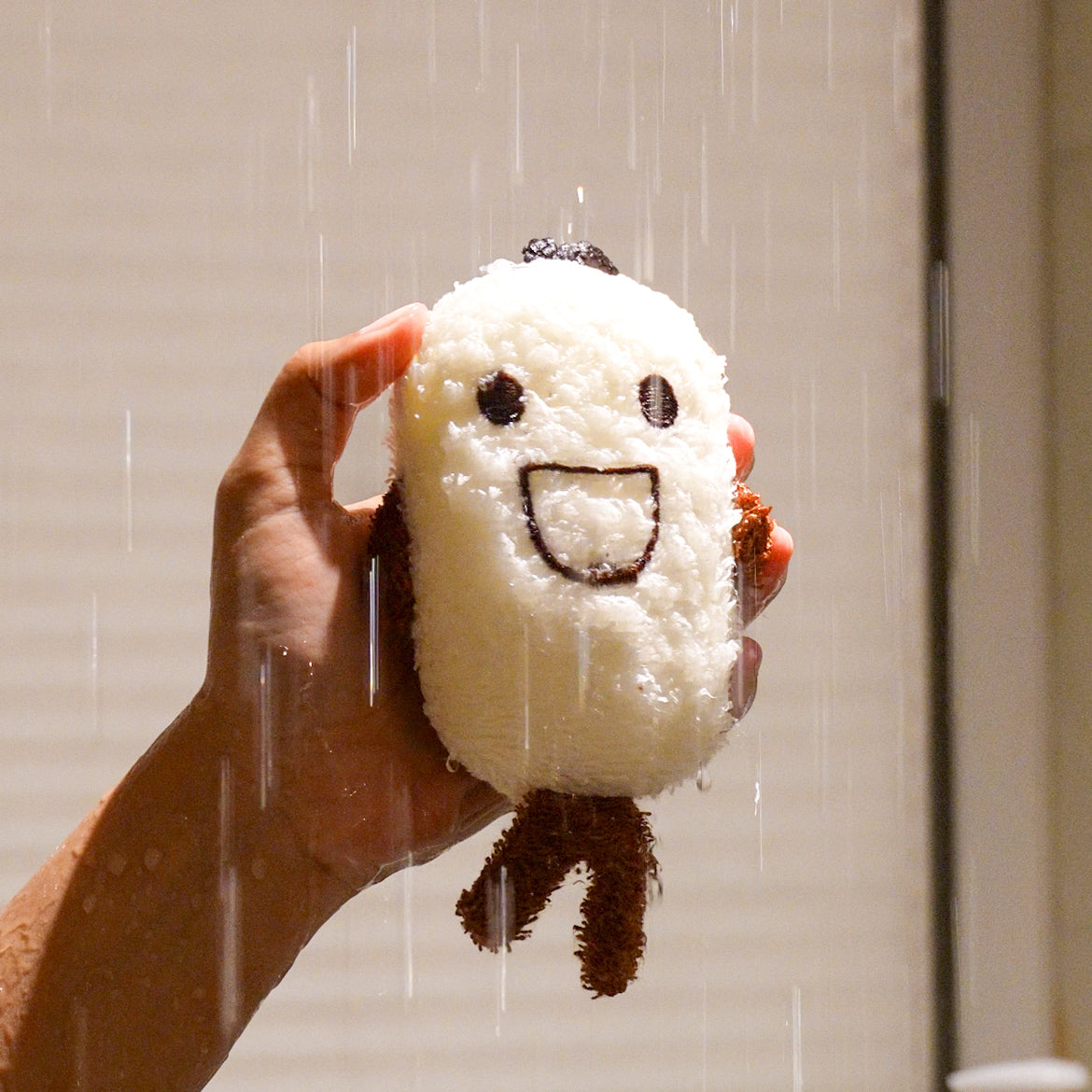 Close-up of Foam Ease Plush Loofah showing dense mesh and comfortable grip
