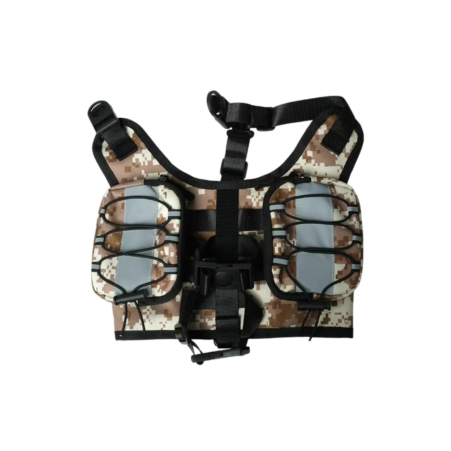 Front view of Reflective Camouflage colour Harness