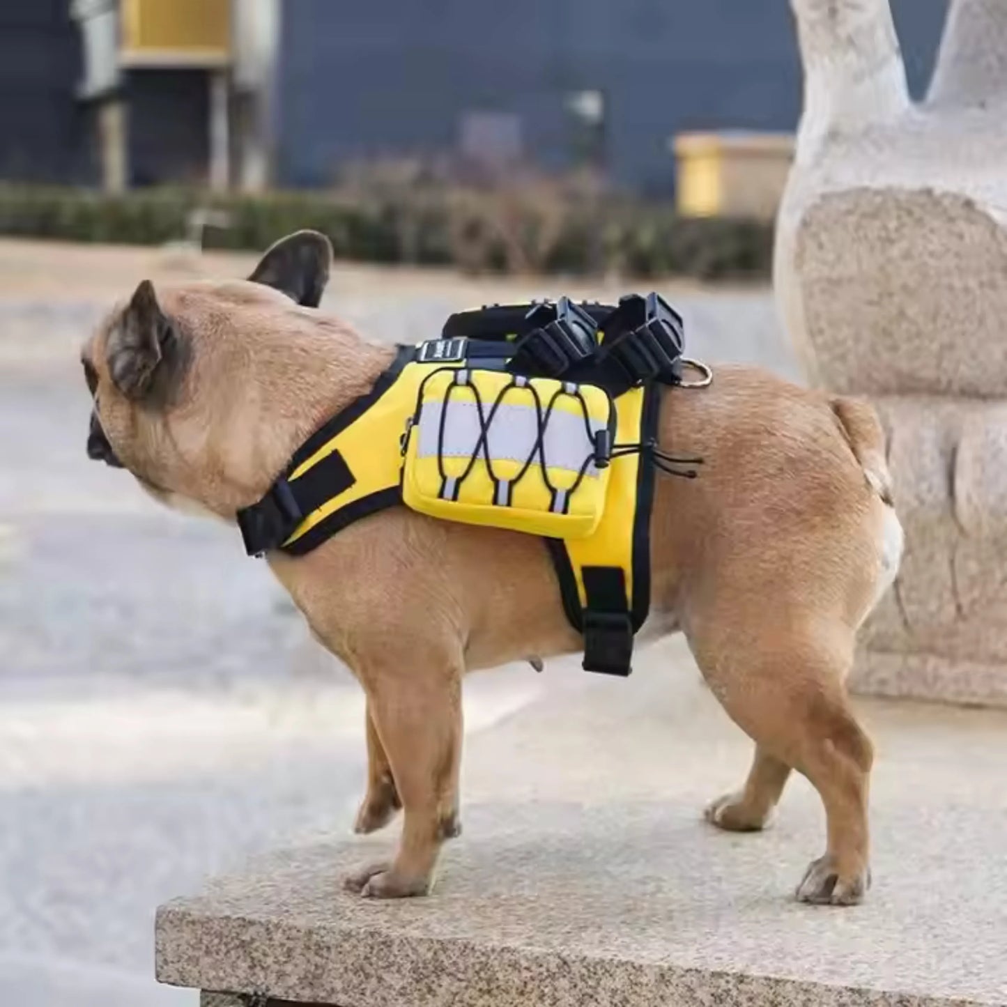 Reflective Camouflage Dog Harness with Adjustable Straps – side view