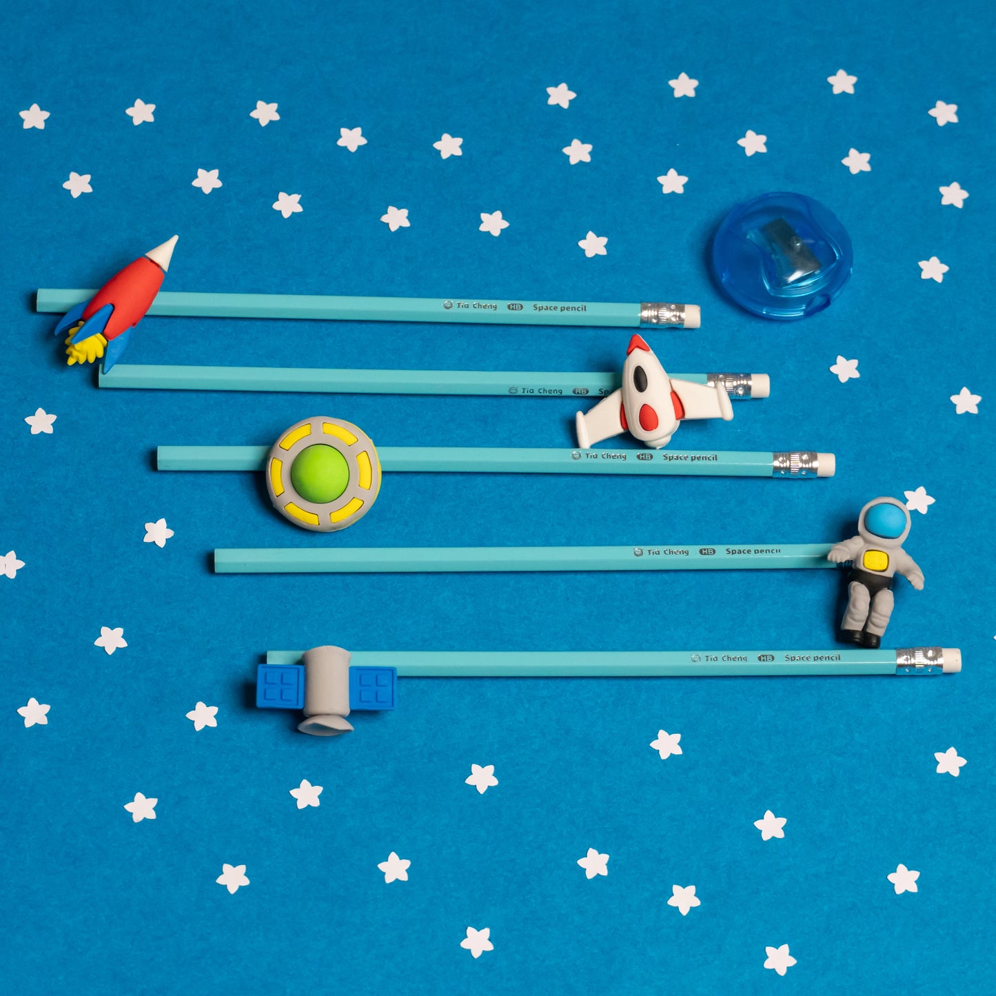Black Space Explorer Pencil Set for Kids