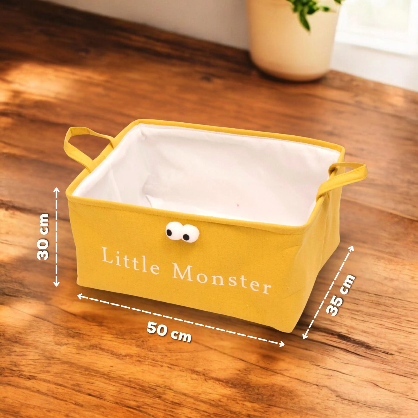 Cute kids storage basket with monster design