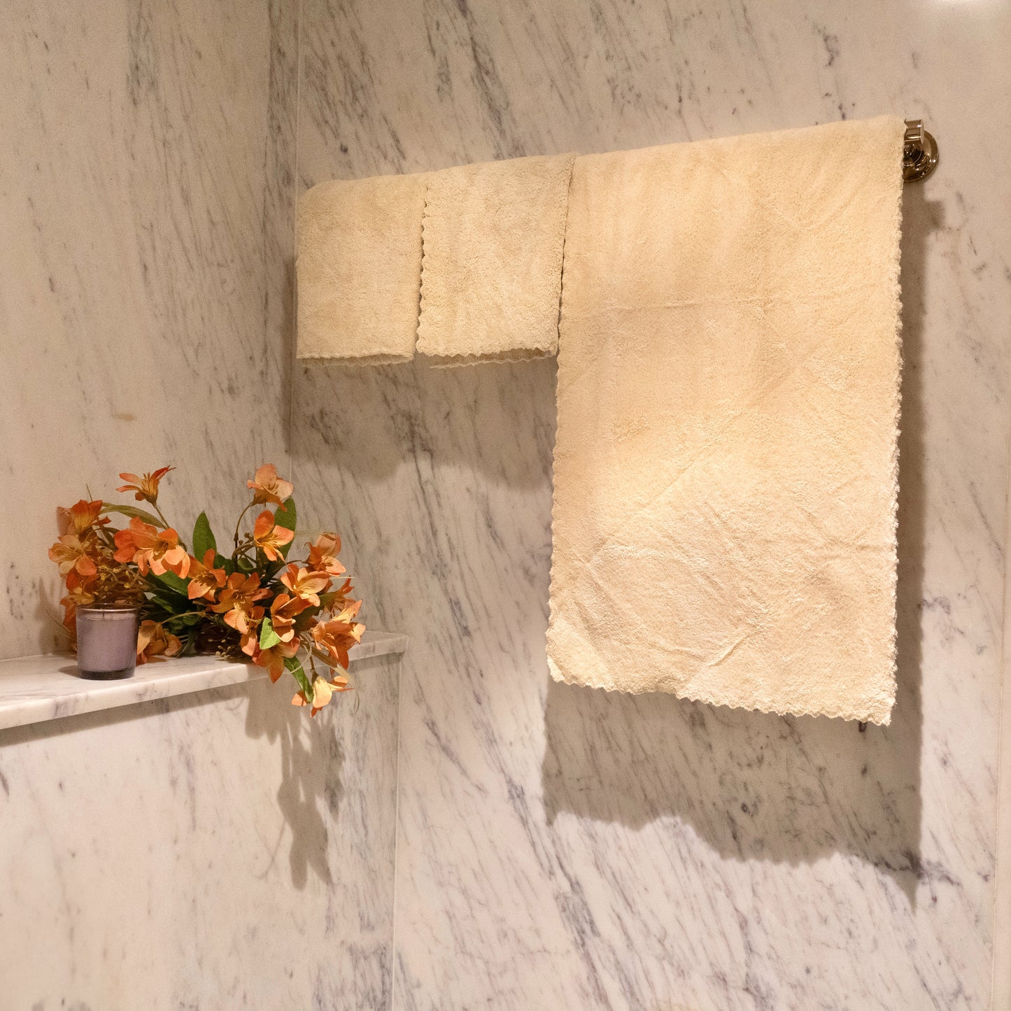 light cream towel full view