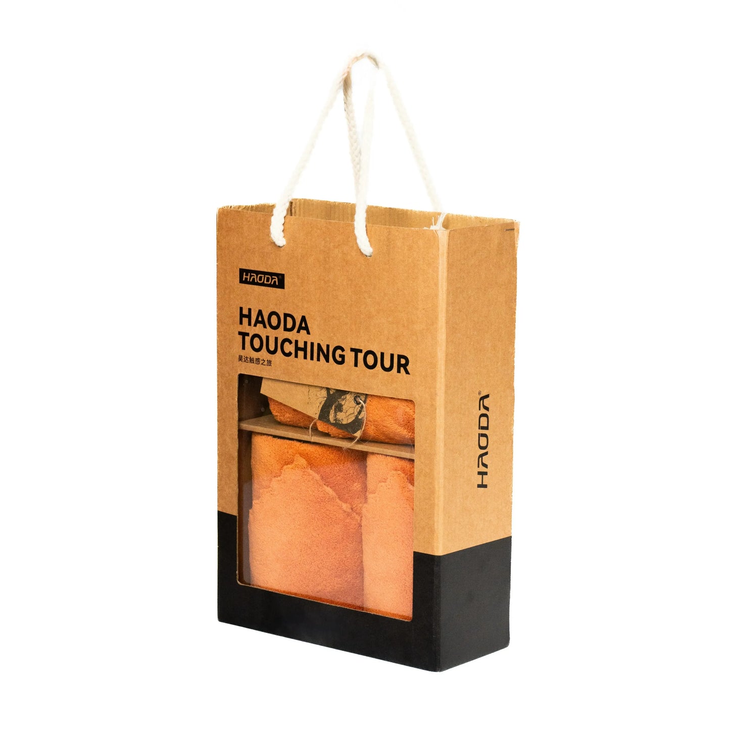 Neat Packing of Bright orange Loom Touch towels