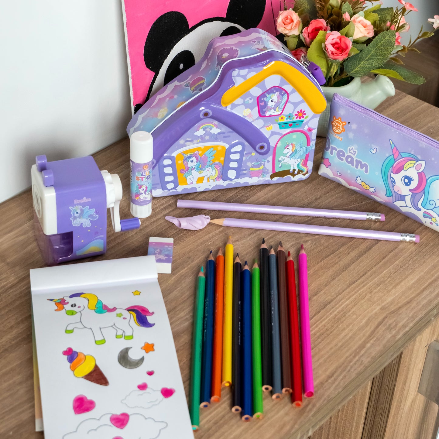 Magical Unicorn-Themed Stationery Box Set – Perfect for Students