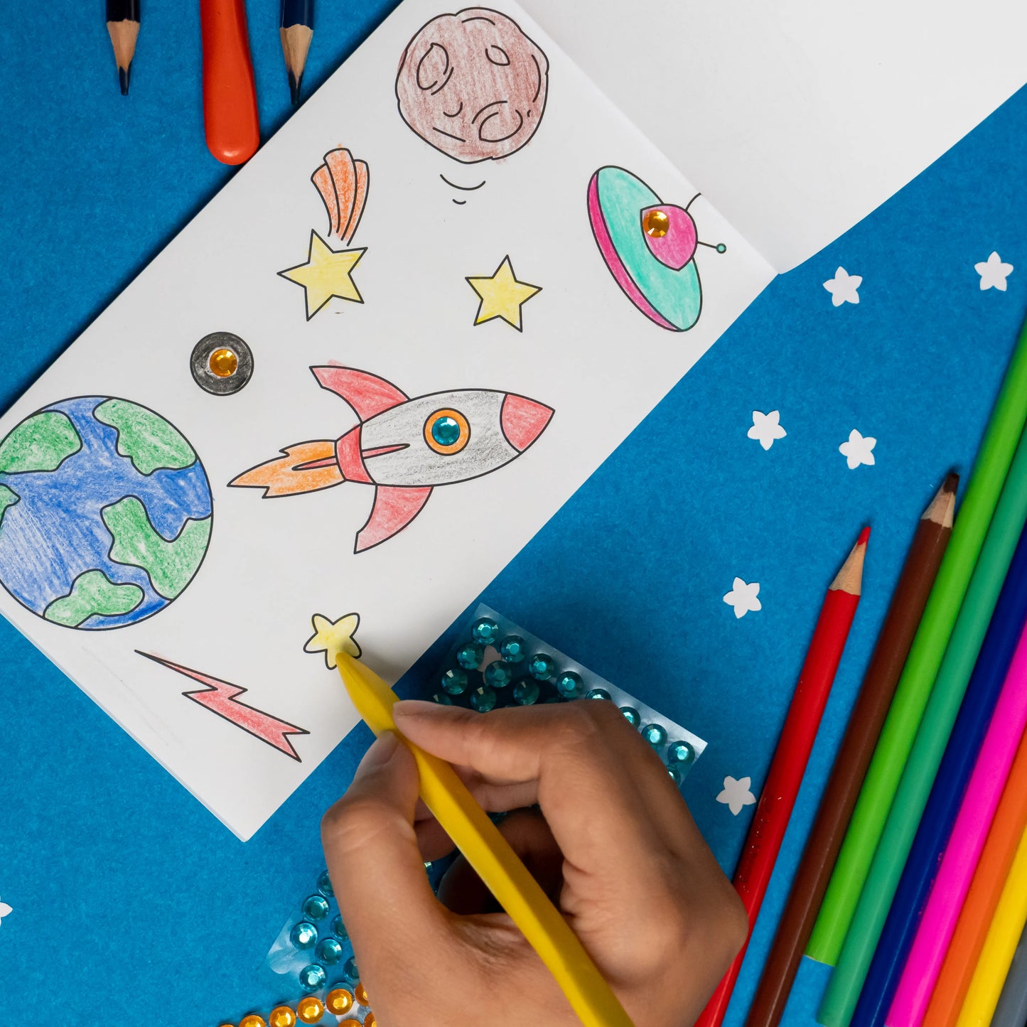Blue Kids Colouring Book