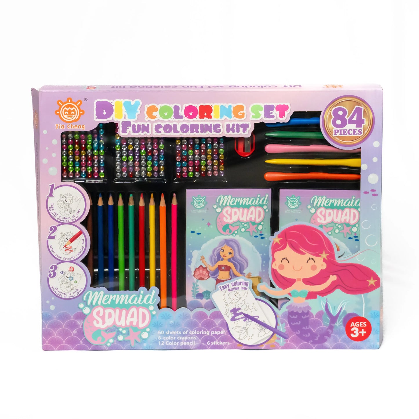 Kids Colouring Kit Purple