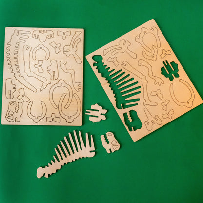 DinoCraft 3D Wooden Puzzle