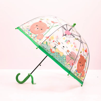 Colorful Floral Hook Handle Umbrella