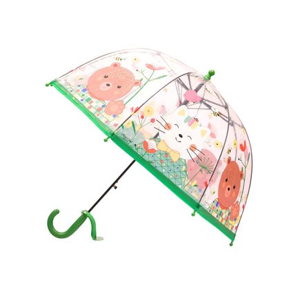 Colorful Floral Hook Handle Umbrella