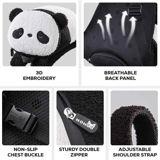 Panda mini shoulder bag for kids – cute and compact with plush design