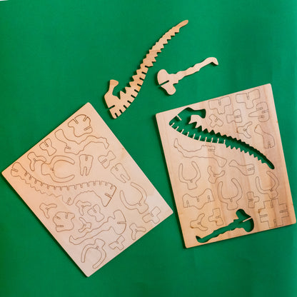 DinoCraft 3D Wooden Puzzle