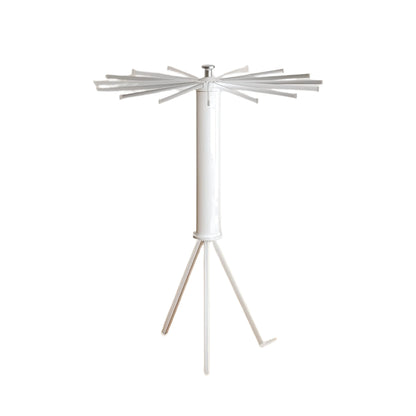 360 degree drying rack set up on a white background