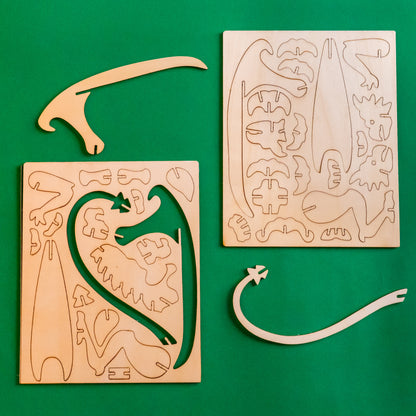 DinoCraft 3D Wooden Puzzle