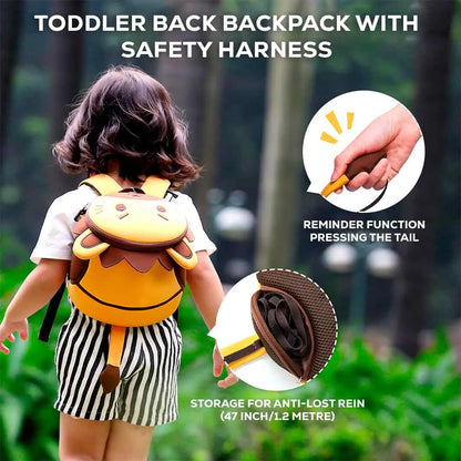 Fun kids bag with adjustable shoulder strap and lion design
