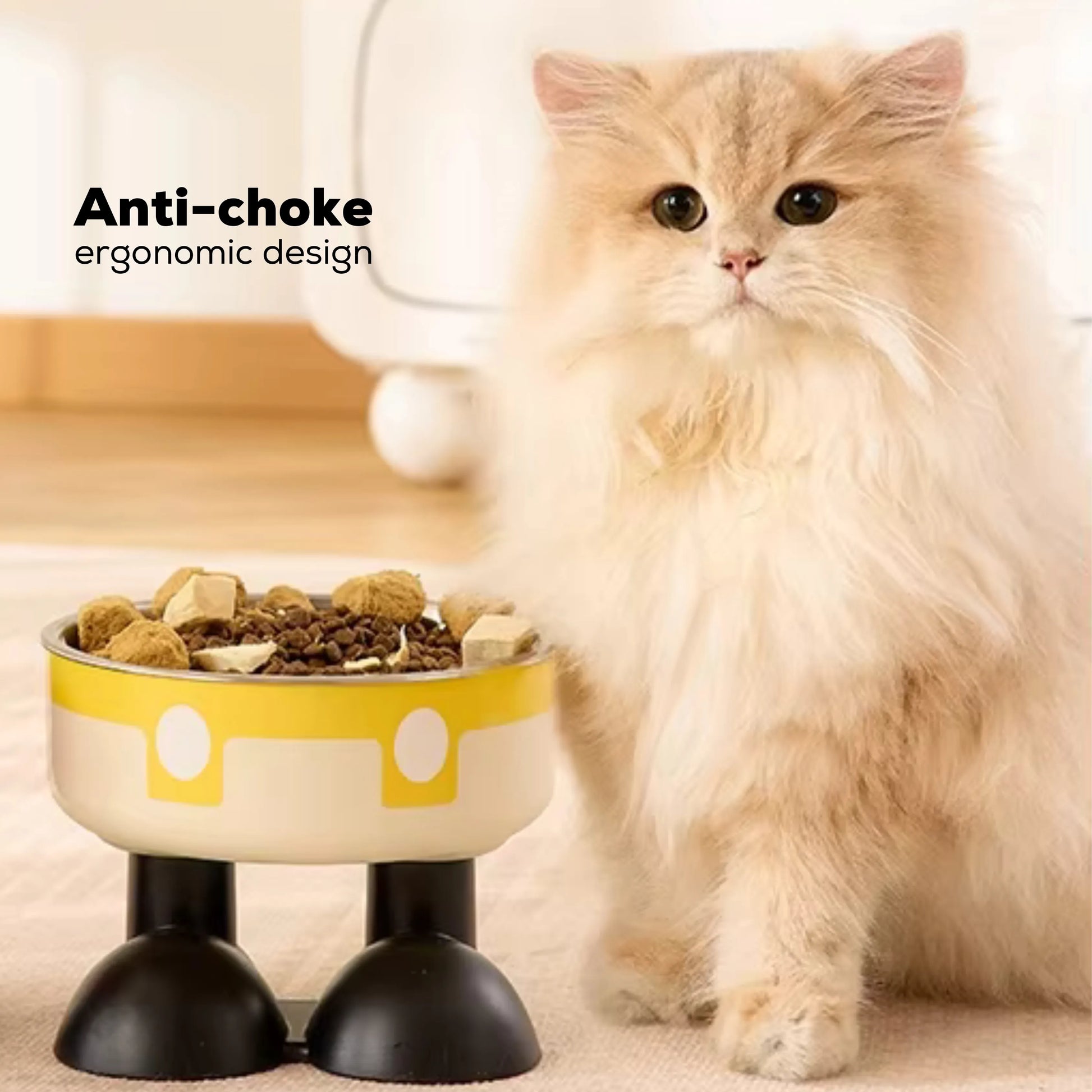 Non-slip pet bowl base for no-mess meals