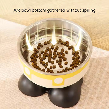 Anti choke arc pet bowl