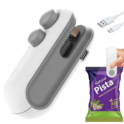Snack packs sealed using USB electric heat sealer