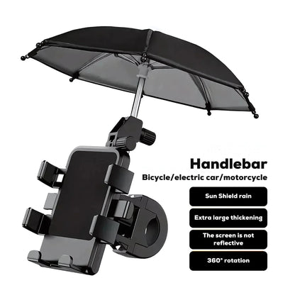 Universal Bike Phone Holder with Sunshade – 360° Mount