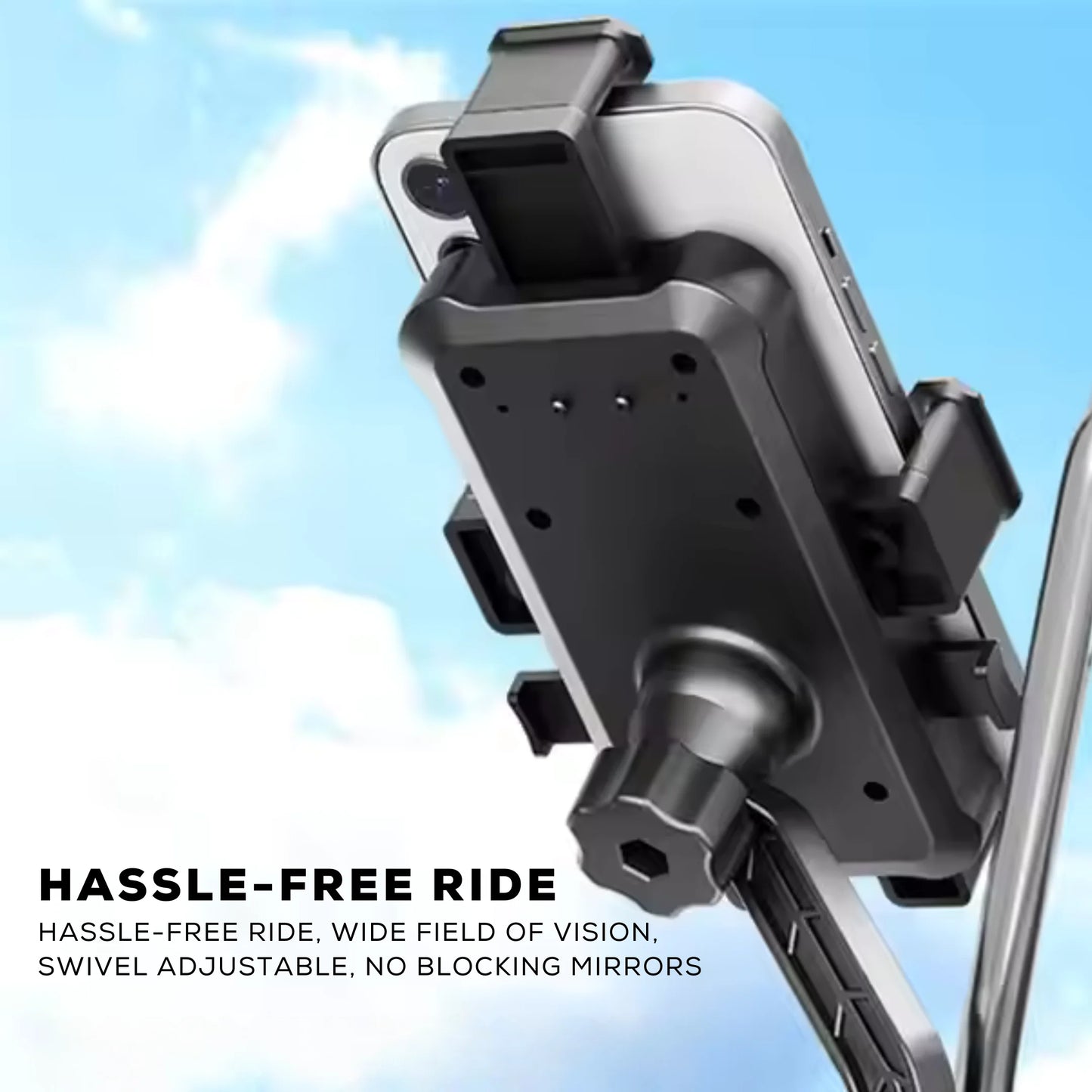 Universal Bike Phone Holder with Sunshade – 360° Mount