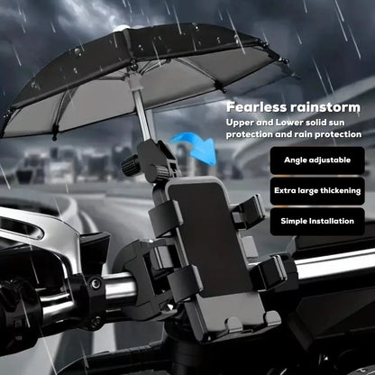 Universal Bike Phone Holder with Sunshade – 360° Mount