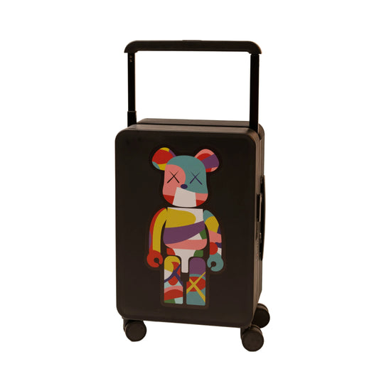 Bear-themed cabin trolley bag with UV printed design