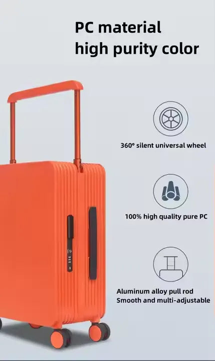 "360° silent universal suitcase wheel made of pure PC aluminum alloy, smooth and adjustable