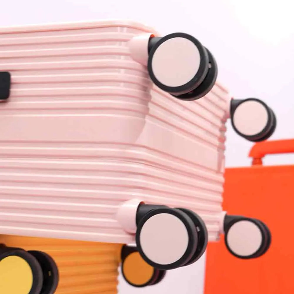 Pink cabin trolley with TSA lock and 360 wheels